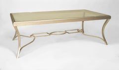 Art Moderne Style Bronze and Glass Coffee Table