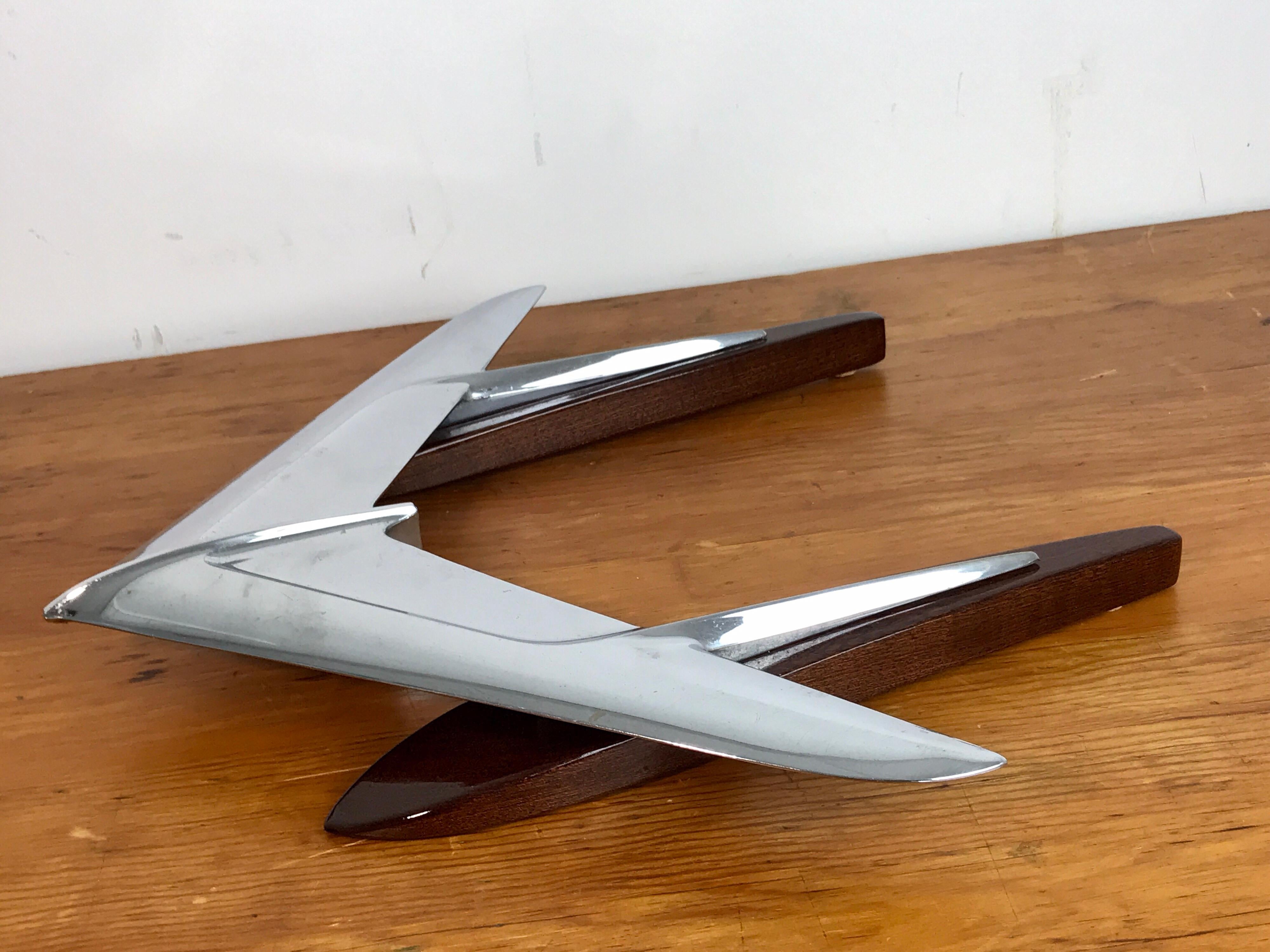 Chrome Art Moderne Airplane Sculpture, 1950s For Sale