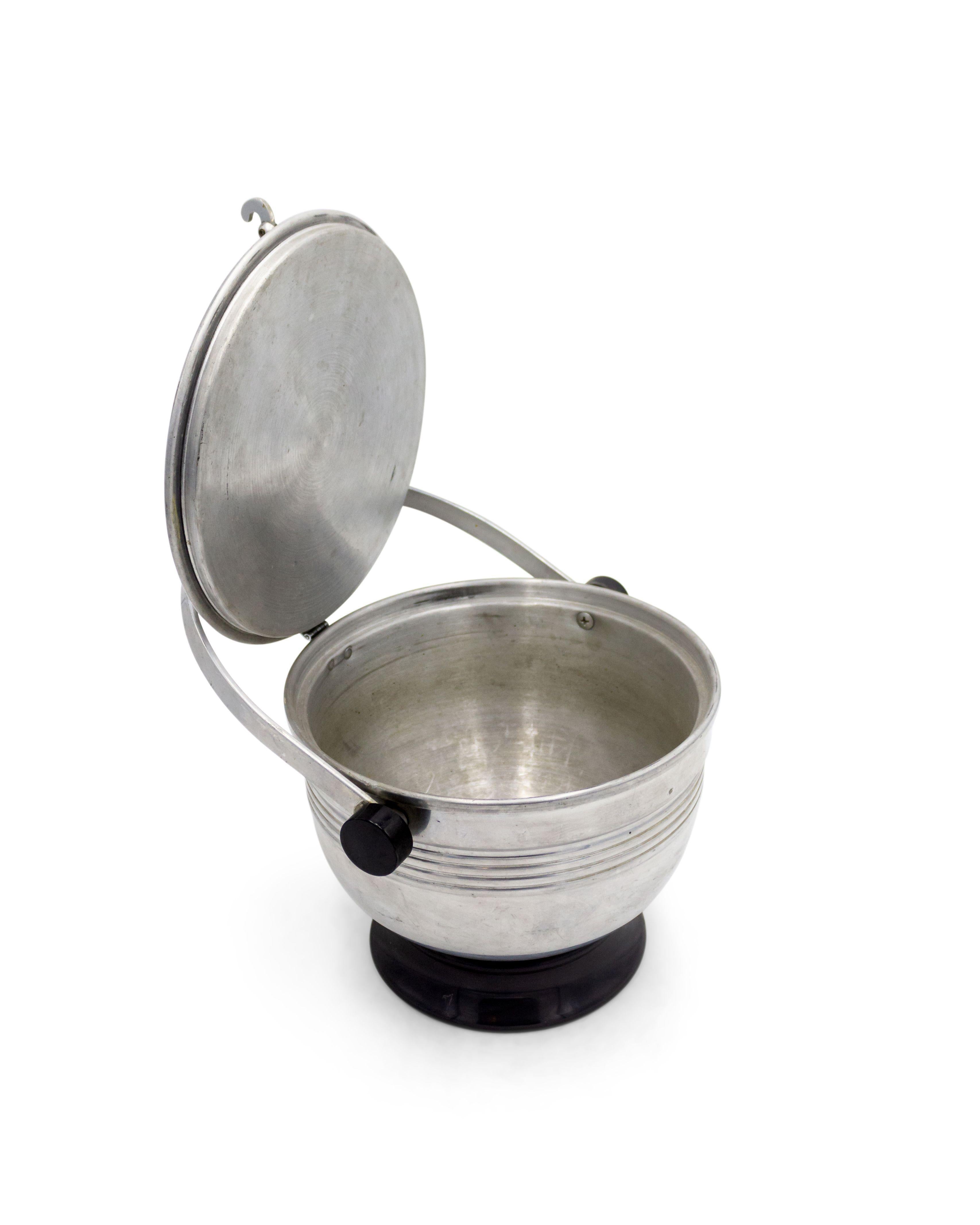 American Art Moderne Aluminum Ice Bucket For Sale