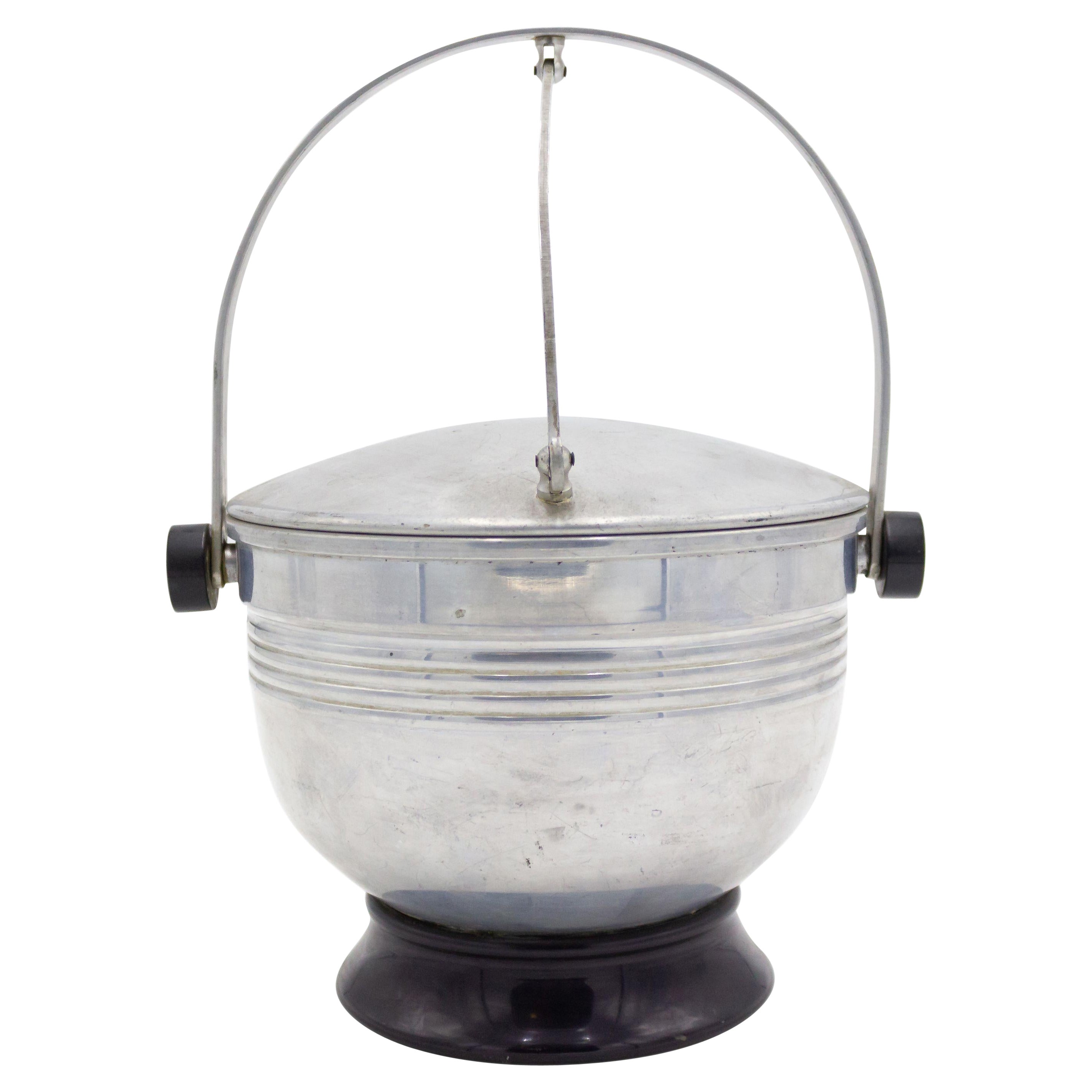 Art Moderne Aluminum Ice Bucket