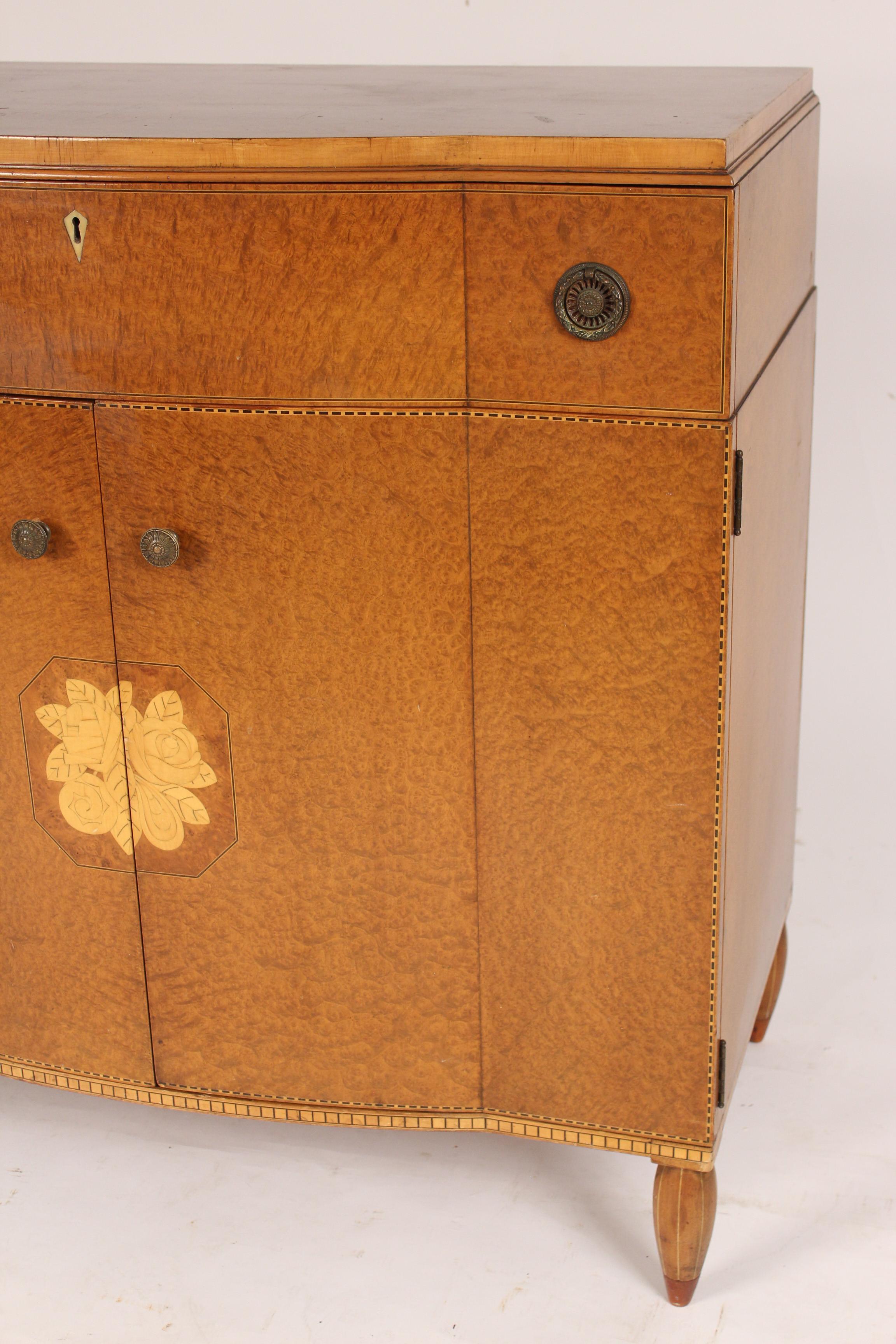 Art Moderne Burled Ash Cabinet / Chest of Drawers 1