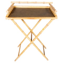 Art Moderne Cerused Oak Folding Tray Table