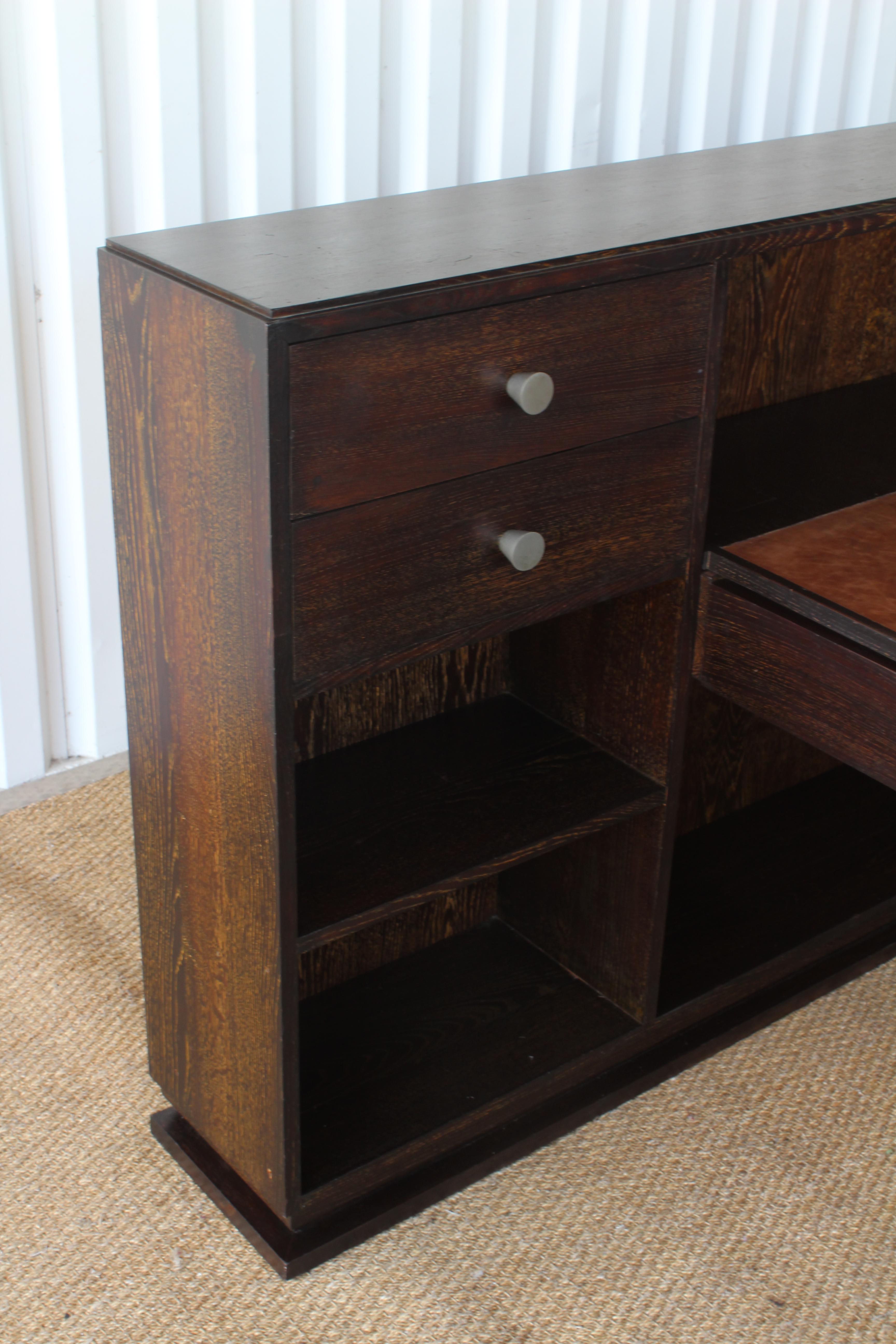 Art Moderne Desk by Jean Desnos for Rambaudi-Dantoine, France, 1930s In Good Condition For Sale In Los Angeles, CA