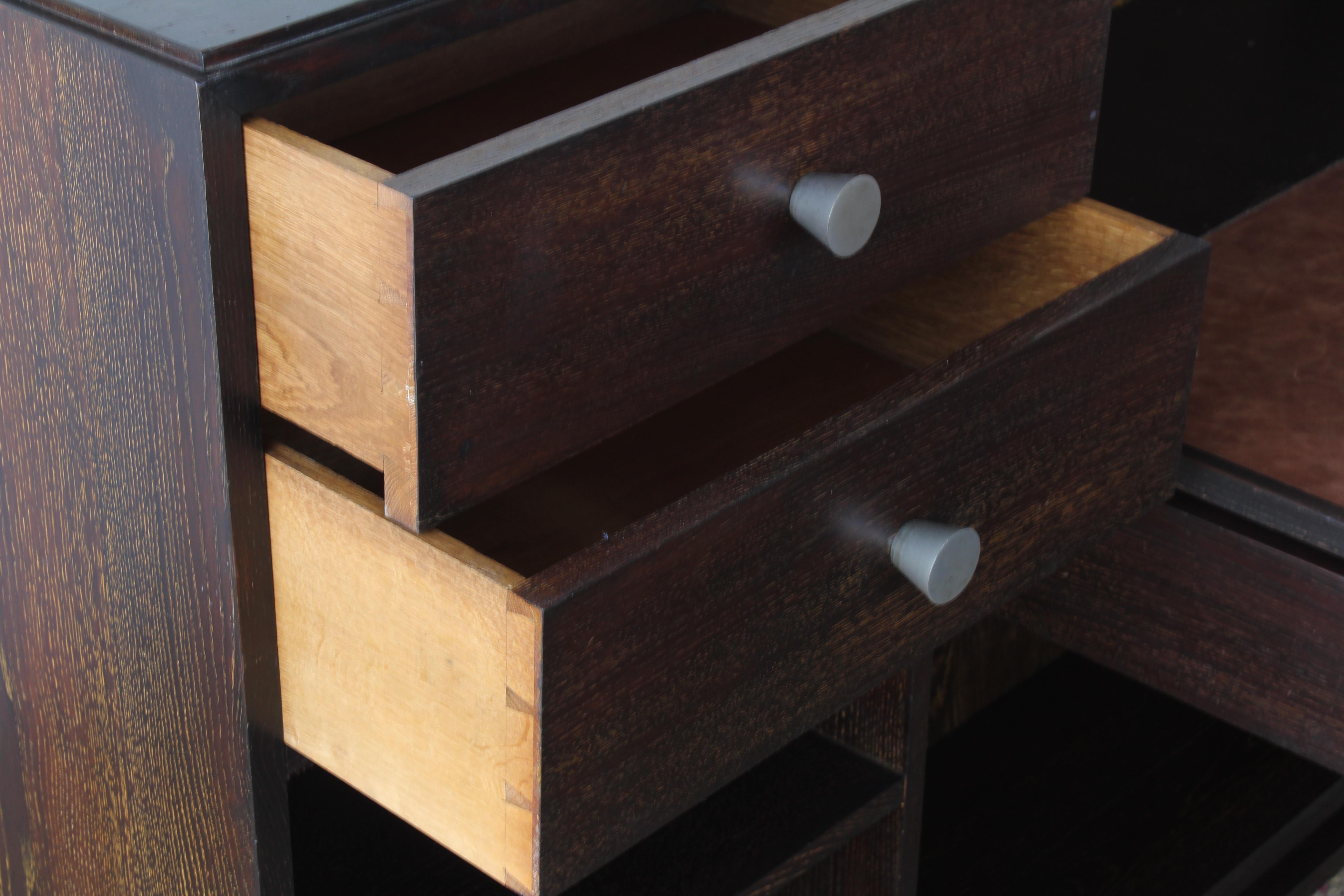 Nickel Art Moderne Desk by Jean Desnos for Rambaudi-Dantoine, France, 1930s For Sale