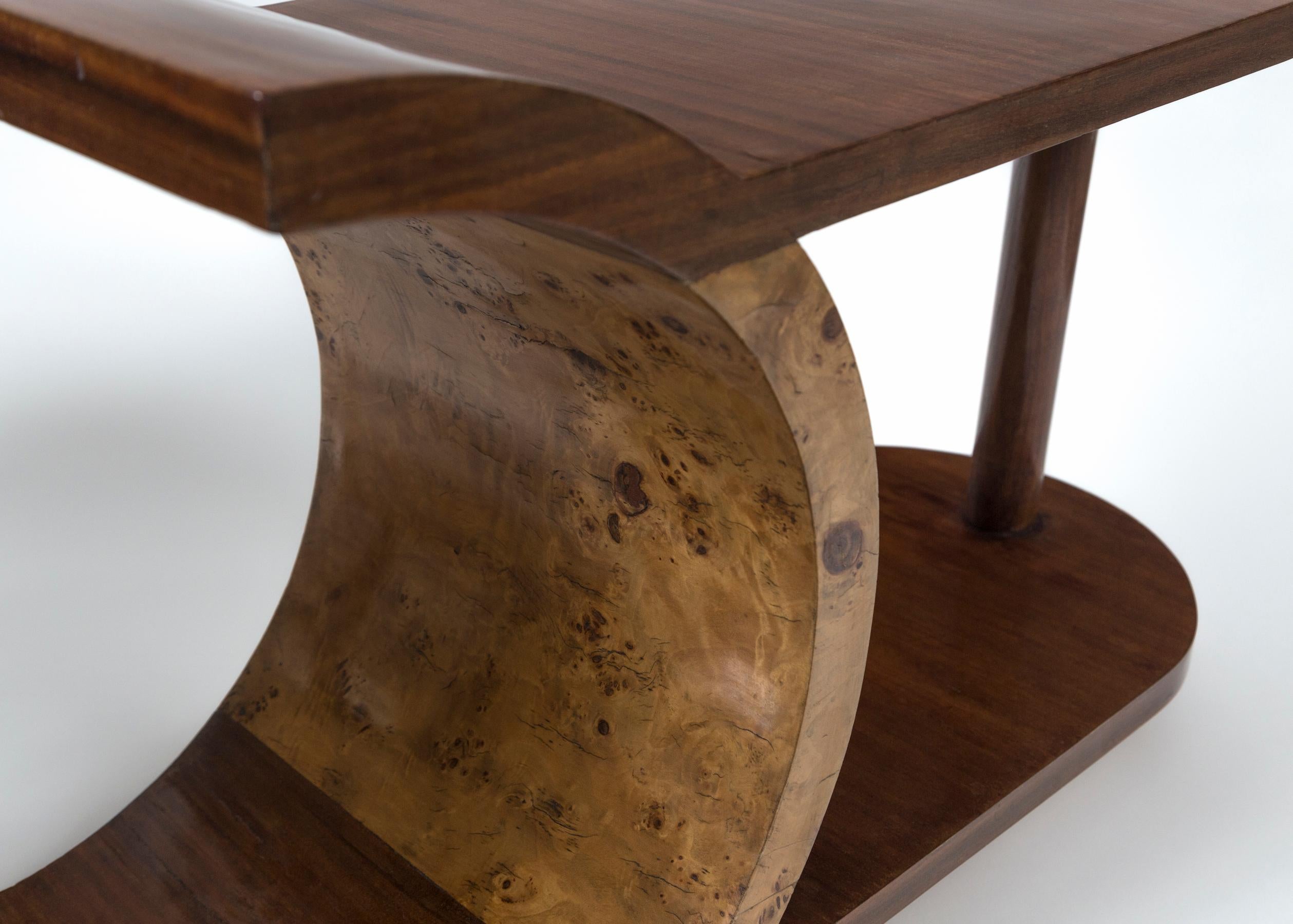 French Art Deco Low Table/Pair Of Side Tables For Sale 4