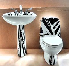 Commode Cactus Cutter de Art Nelson pour Kohler, édition d'artiste, 1986