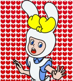Pop Art Painting  Gazi's Adventures in Wonderland - Red Heart
