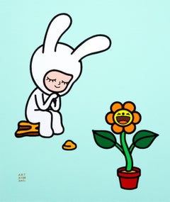 Thinker - Flowers - White Rabbit
