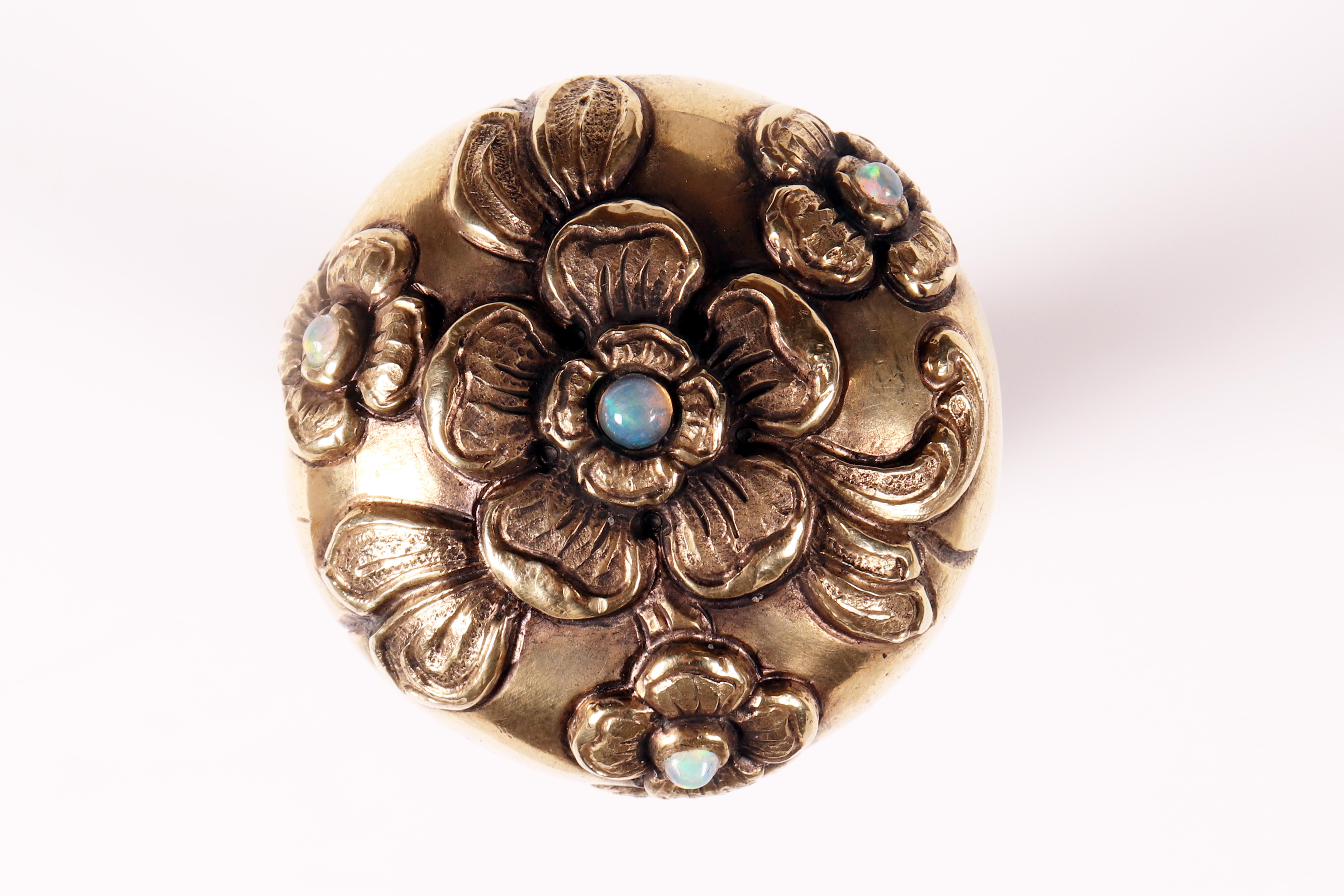 Art Nouvau walking stick, knob with flowers by Henri-Victor Miault, France 1900. For Sale 5