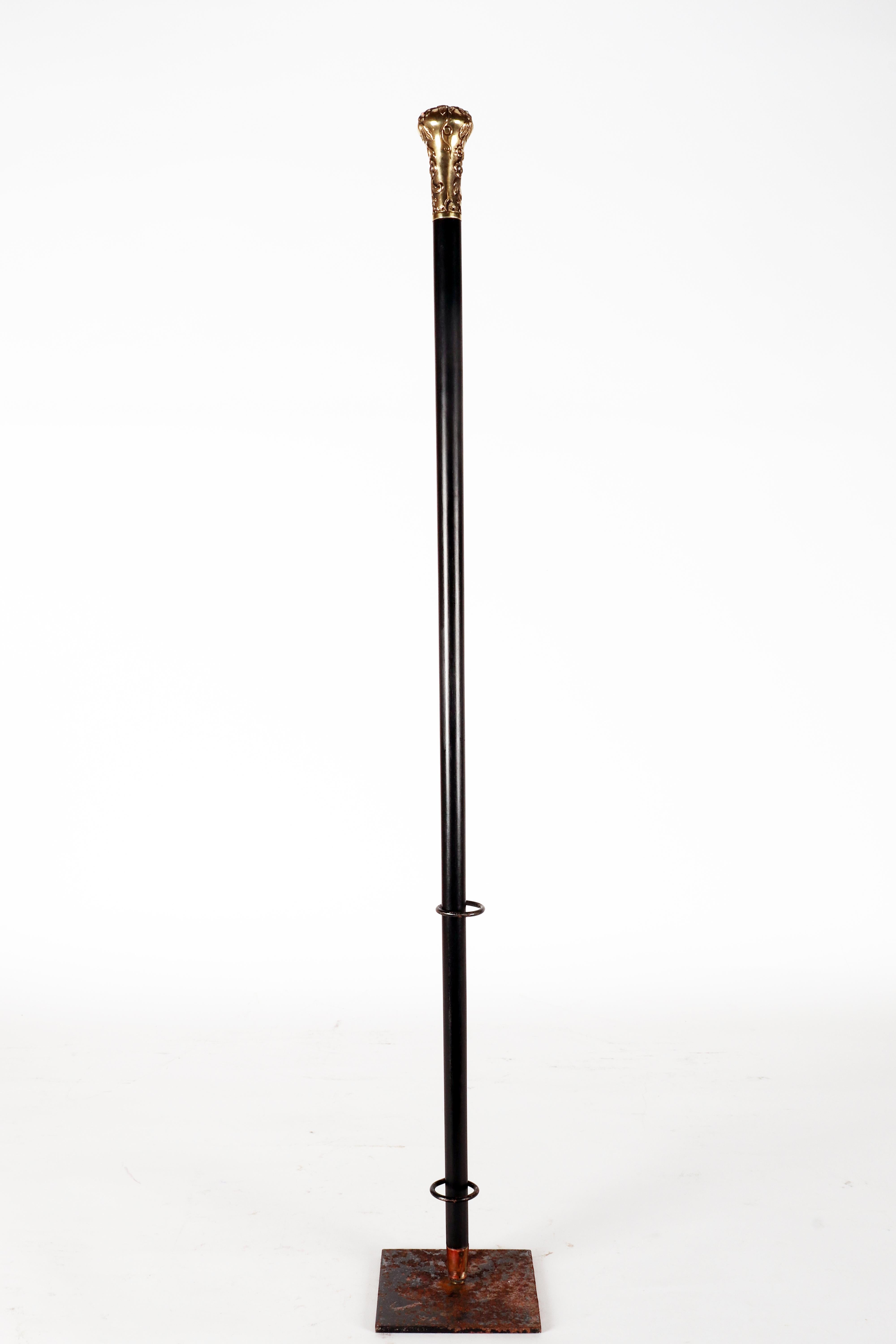 Art Nouvau walking stick, knob with flowers by Henri-Victor Miault, France 1900. For Sale 7