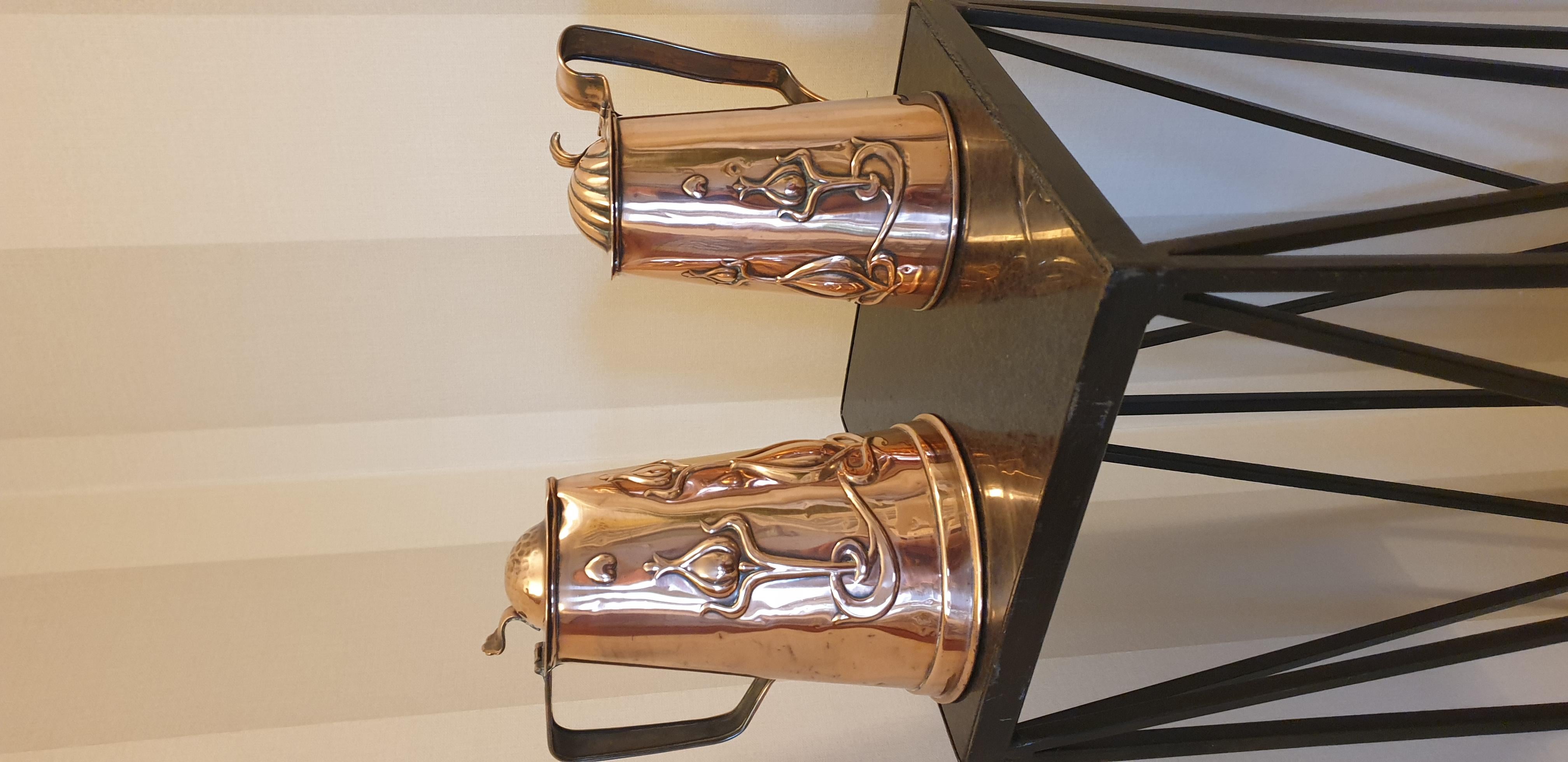 British Art Nouvea, Copper Coffee Pots For Sale