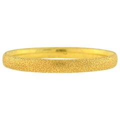 Bracelet jonc Art nouveau en or 14 carats avec fil métallique appliqué