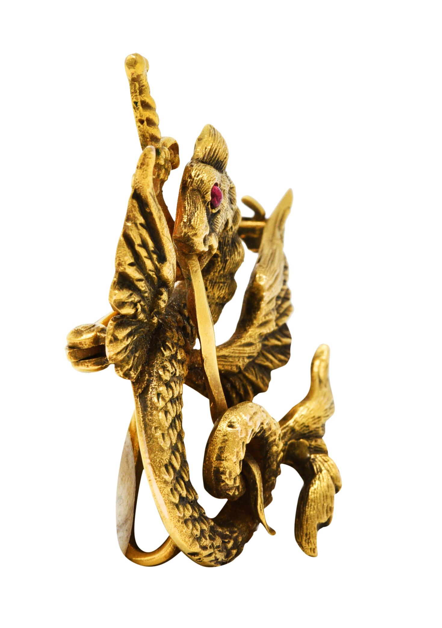 gold dragon pin