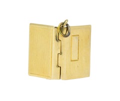 Art Nouveau 14 Karat Gold Lord's Prayer Book Charm