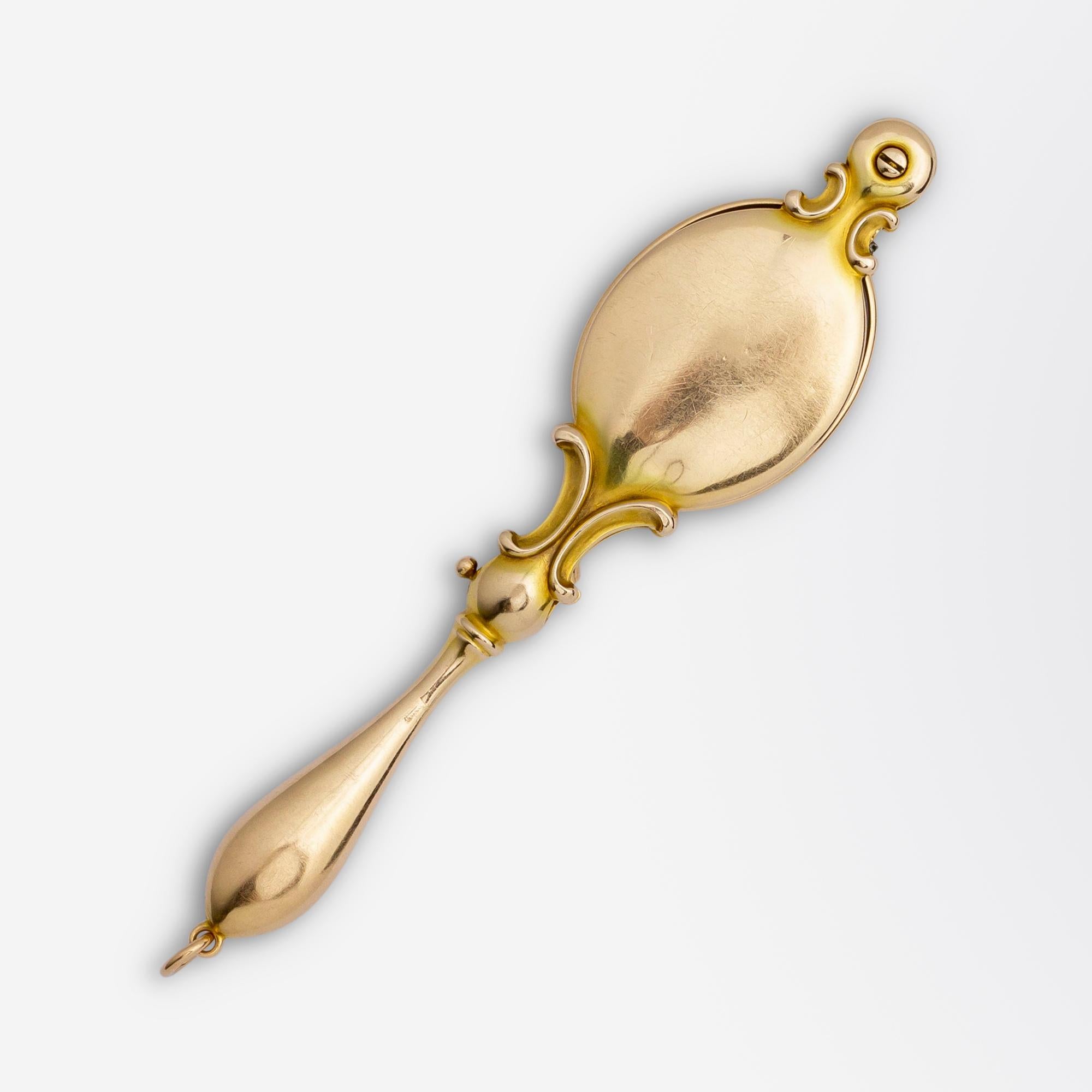 Lorgnette Art nouveau en or jaune 14 carats Bon état - En vente à Brisbane City, QLD