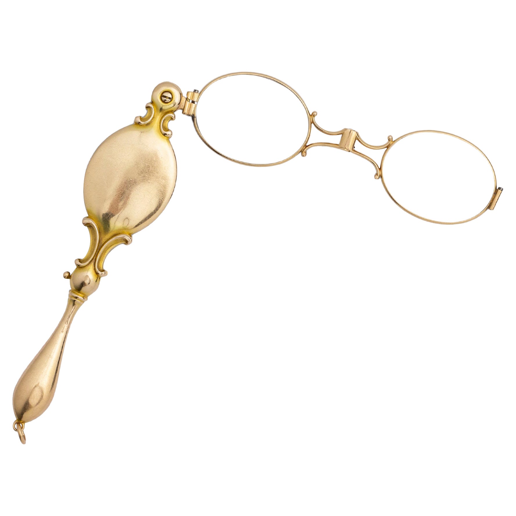 Art Nouveau, Lorgnette de oro amarillo de 14 quilates