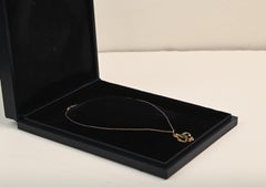 Art Nouveau 14 Karat Yellow Gold Pendant. Tourmaline Seed Pearls Pendant only
