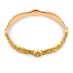 Pulsera Art Nouveau Repoussé 14k