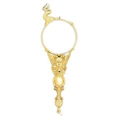 Jugendstil 14kt ausziehbare Lorgnette Gläser