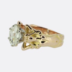 Art Nouveau 1.78 Carat Transitional Cut Diamond Solitaire Ring