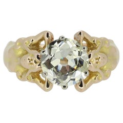 Art Nouveau 1.78 Carat Transitional Cut Diamond Solitaire Ring