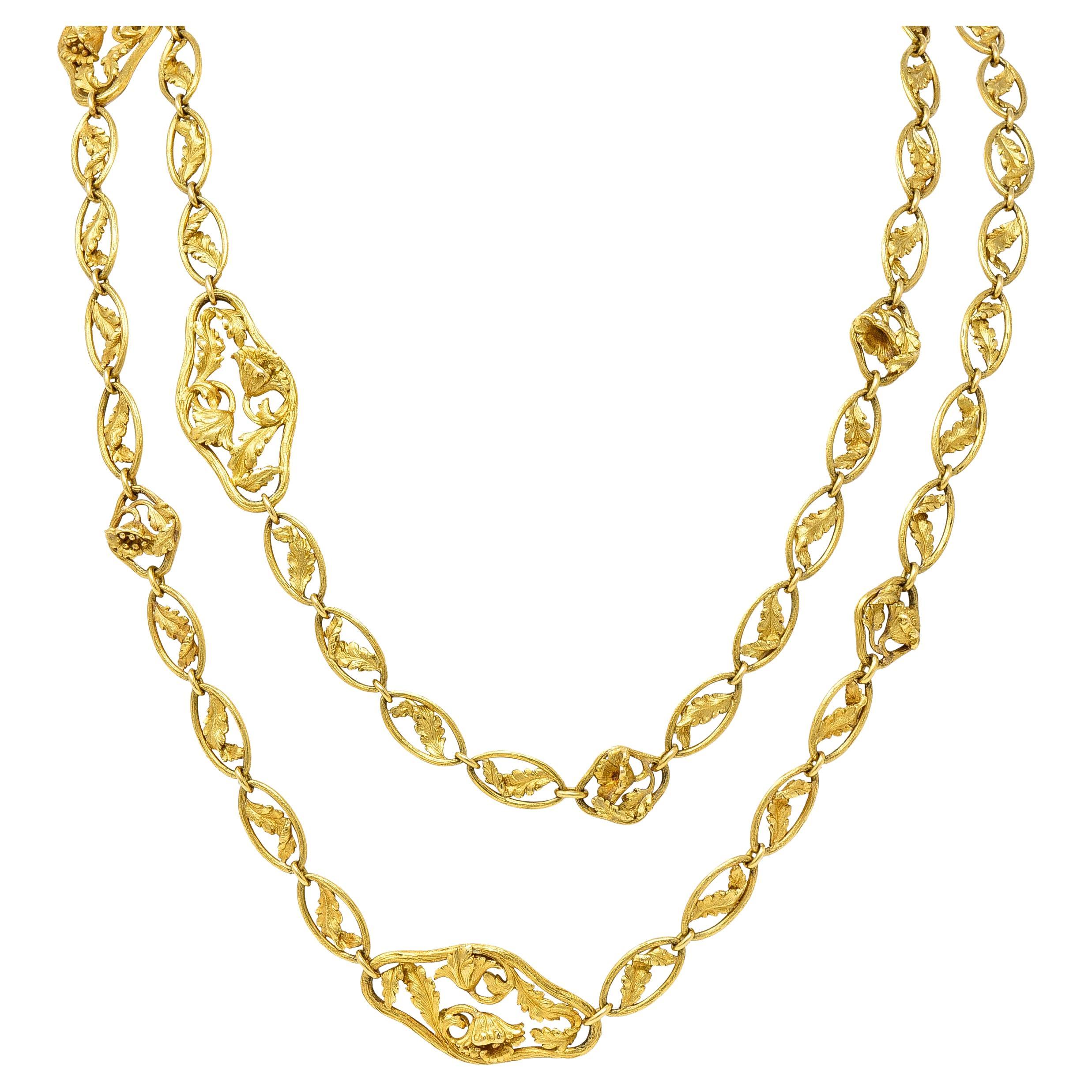 Substantial Contemporary 14 Karat Gold Necklace with Extender at 1stDibs van cleef extender