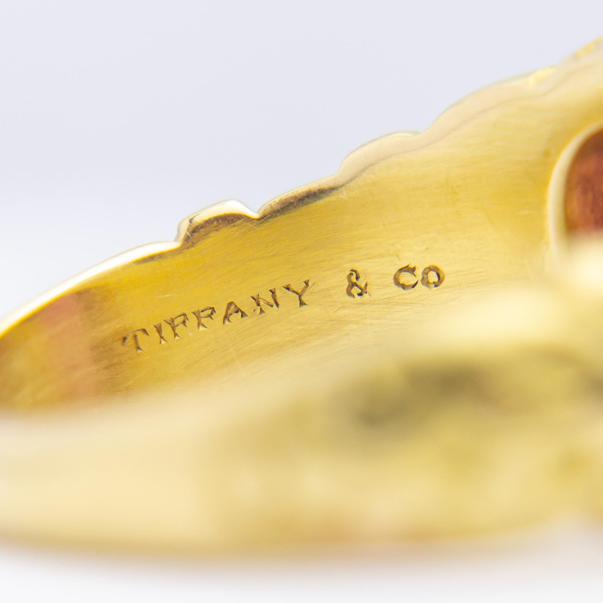 Art Nouveau, 18 Karat Yellow Gold 'Rubellite Tourmaline' Ring by Tiffany & Co. 2