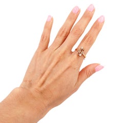 Art Nouveau 1890 Ring in 18kt Yellow Gold with Diamonds