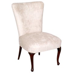 Art Nouveau 1890s Pair of Lounge Chairs, Hand-Carved Walnut , spring seat