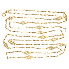 Art Nouveau 18k Chain 60"