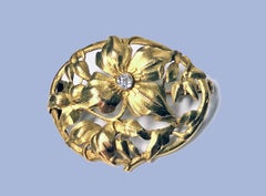 Broche Art nouveau en diamants 18 carats, c. 1900