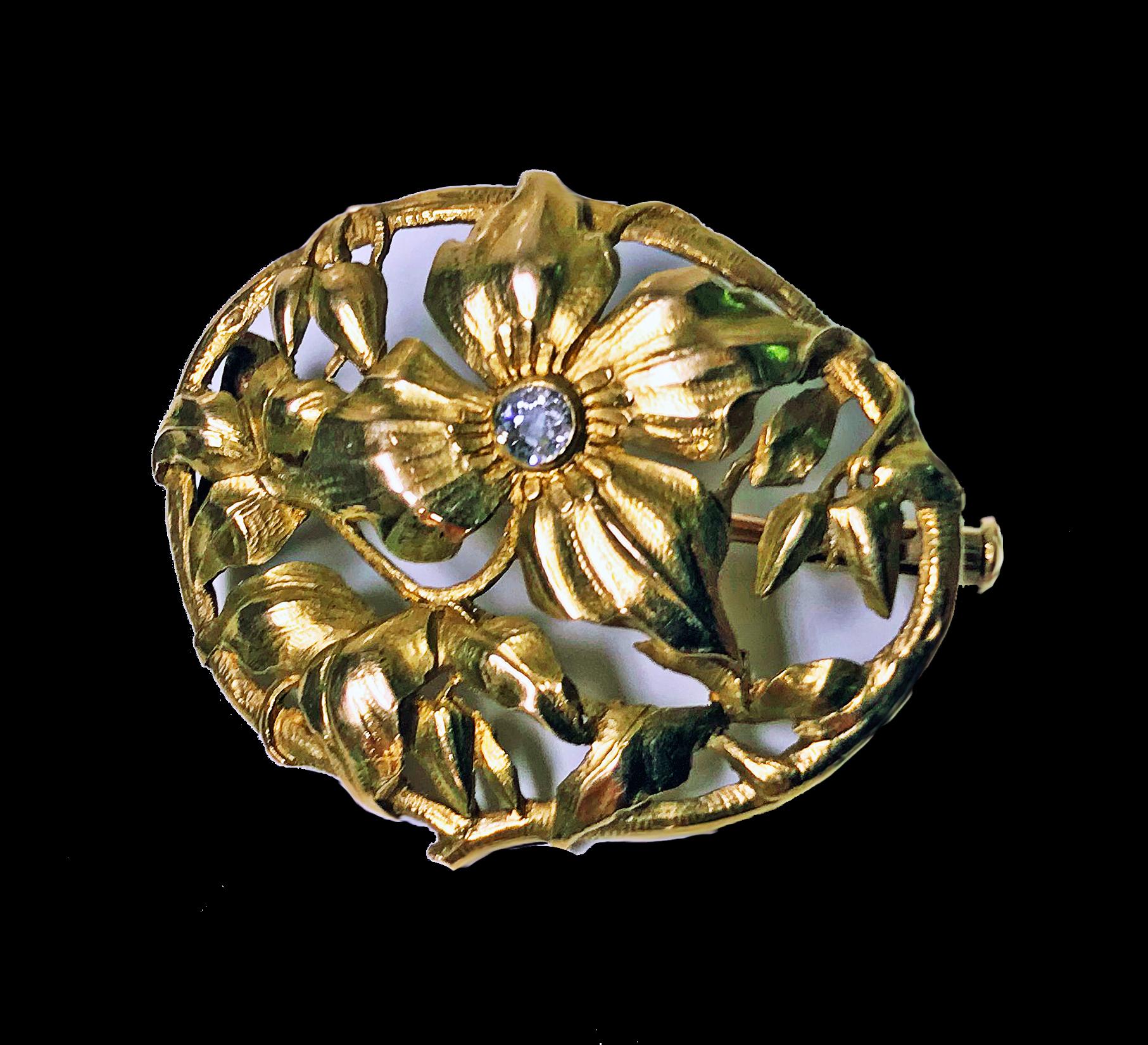 art nouveau brooch