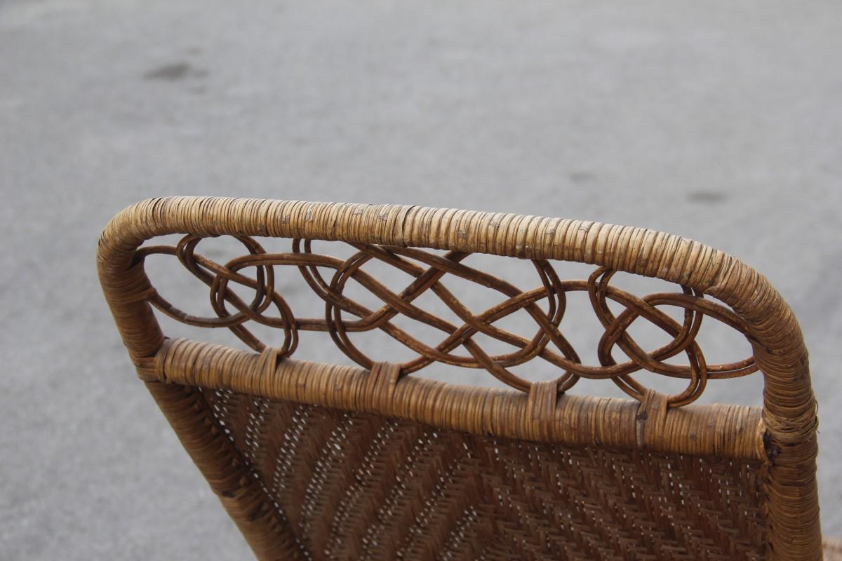 Art Nouveau 1910 Armchair Light Brown Bamboo Emilio Paoli Firenze For Sale 5