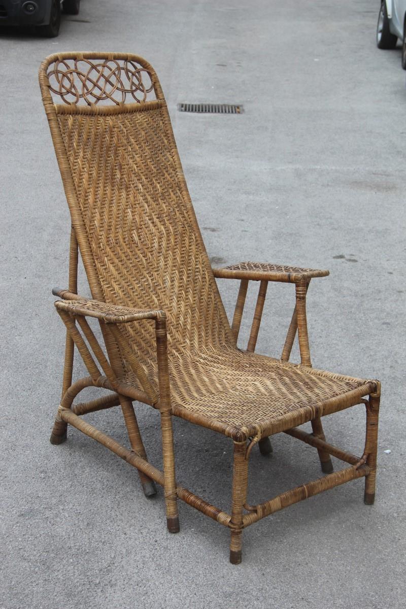 Art Nouveau 1910 Armchair Light Brown Bamboo Emilio Paoli Firenze  For Sale 8