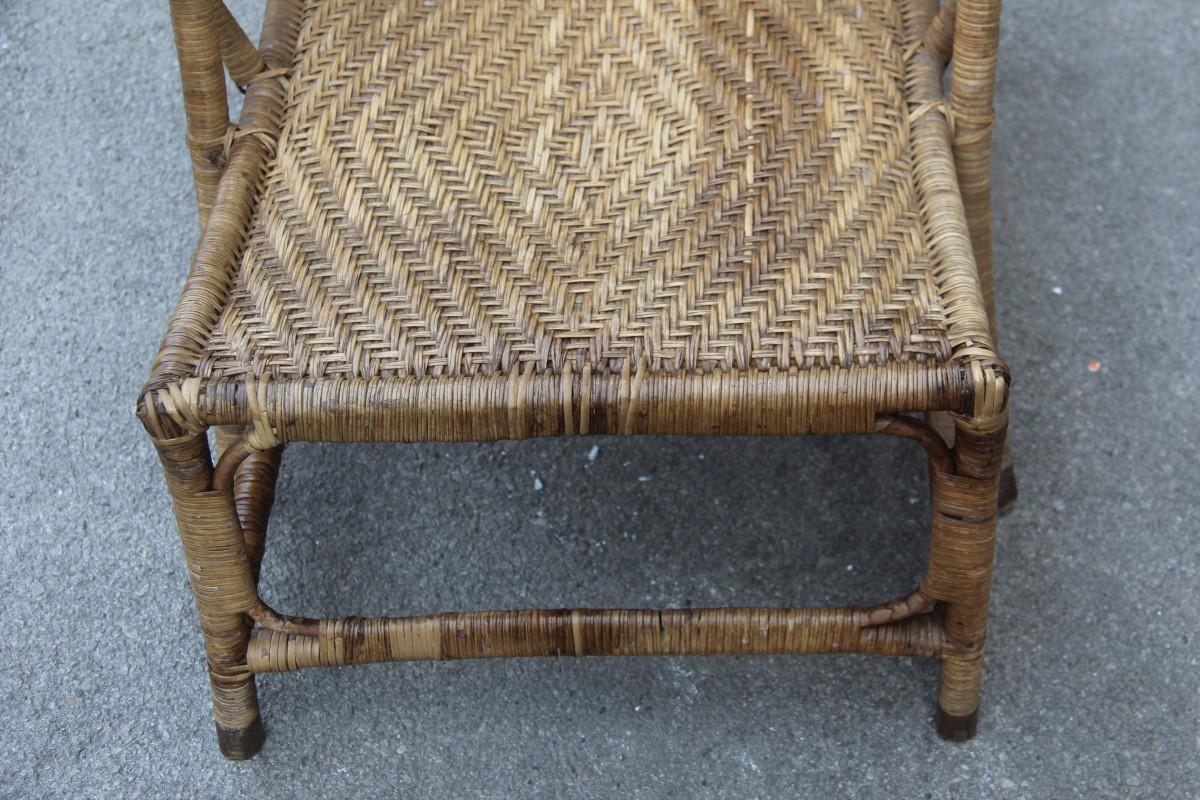 Art Nouveau 1910 Armchair Light Brown Bamboo Emilio Paoli Firenze  In Good Condition For Sale In Palermo, Sicily