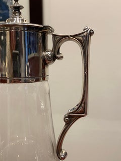 Art-Nouveau 1940's Silver Plated Claret Jug by Topazio Casquinha, Portugal.