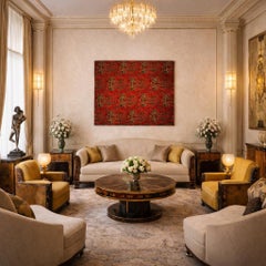 Art Nouveau 19th Century Velvet Wall Hanging