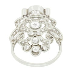 Art Nouveau 3.05ct Diamond Cluster Ring, c.1920s