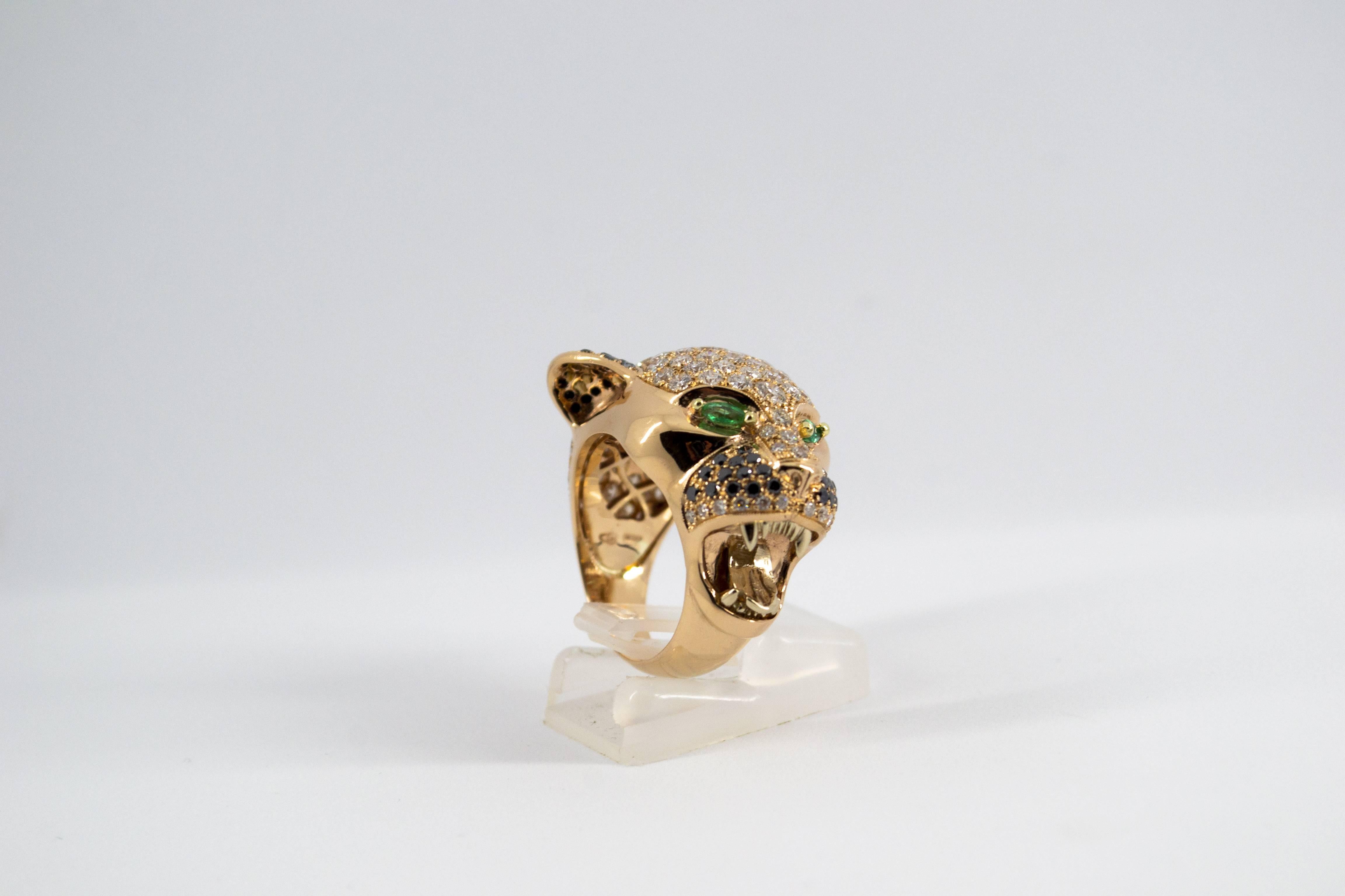 Art Nouveau 3.60 Carat White Diamond Emerald Yellow Gold 