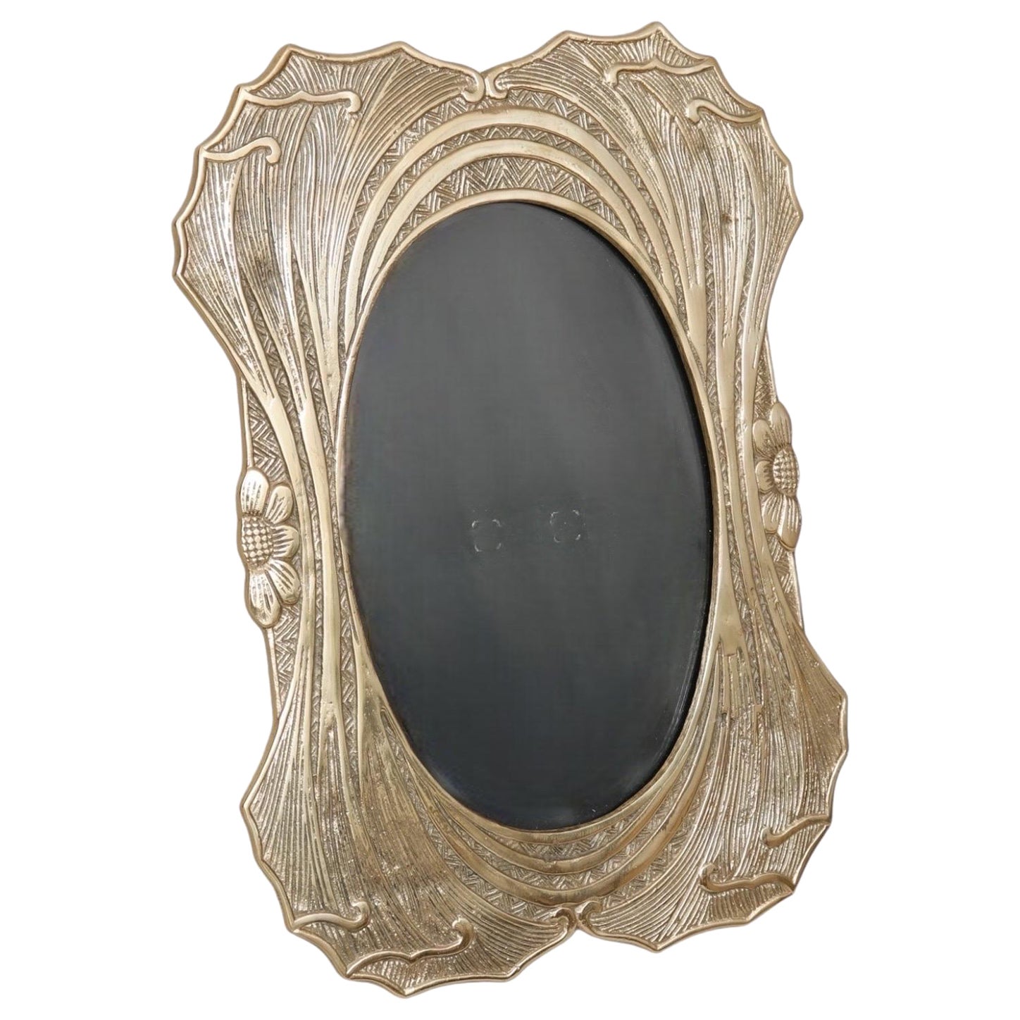 Art Nouveau 5”x 7” Brass Photo Frame