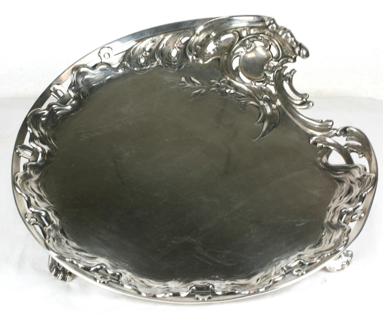 Early 20th Century Art Nouveau 800 Silver Card Tray