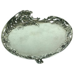 Art Nouveau 800 Silver Card Tray