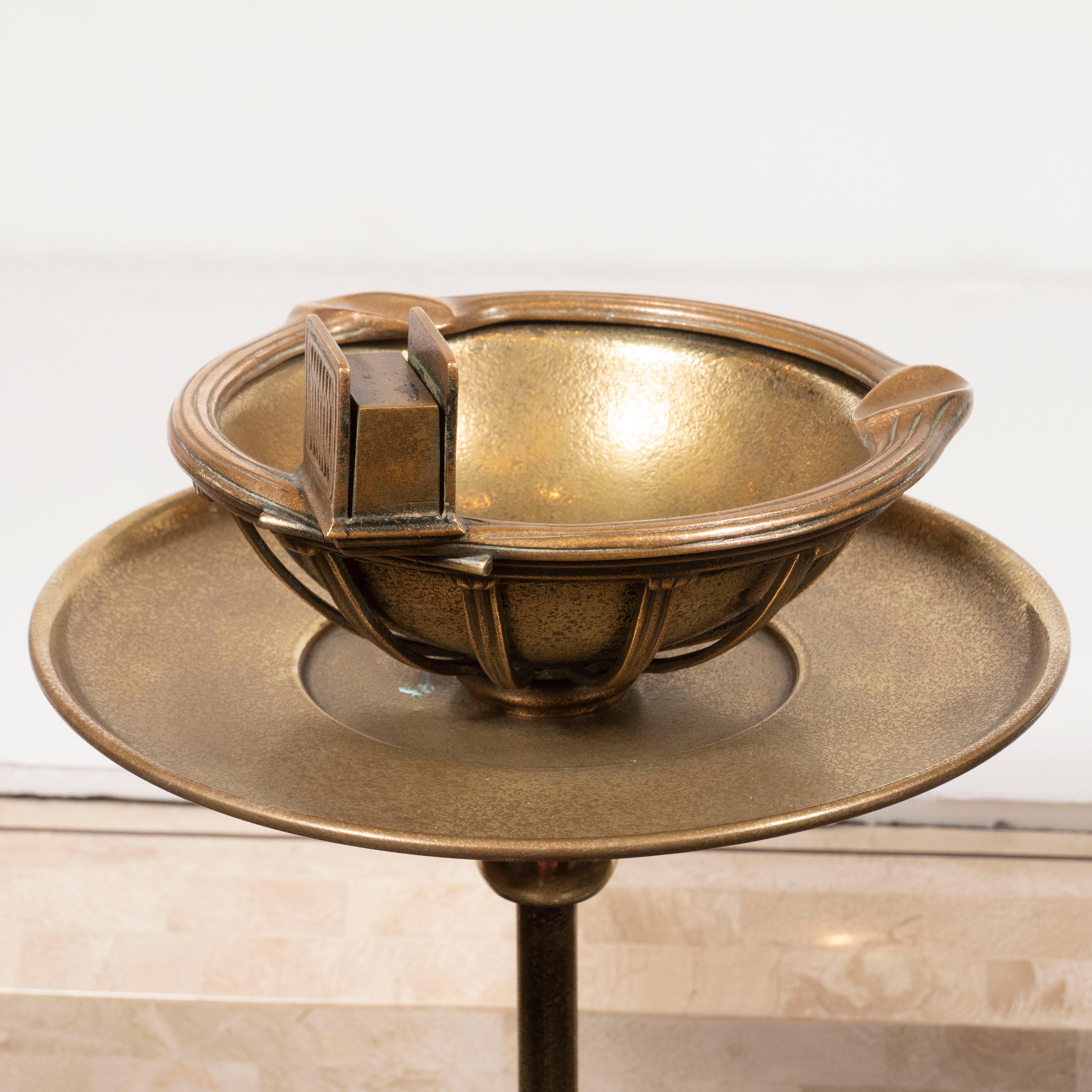 Art Nouveau Adjustable Bronze Standing Ashtray Signed by Tiffany Studios 2