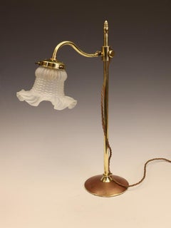 Jugendstil Verstellbare Tischlampe Kontinental, um 1900-1910