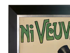 Art Nouveau Advertising Poster for the Operetta Ni Veuve Ni Joyeuse