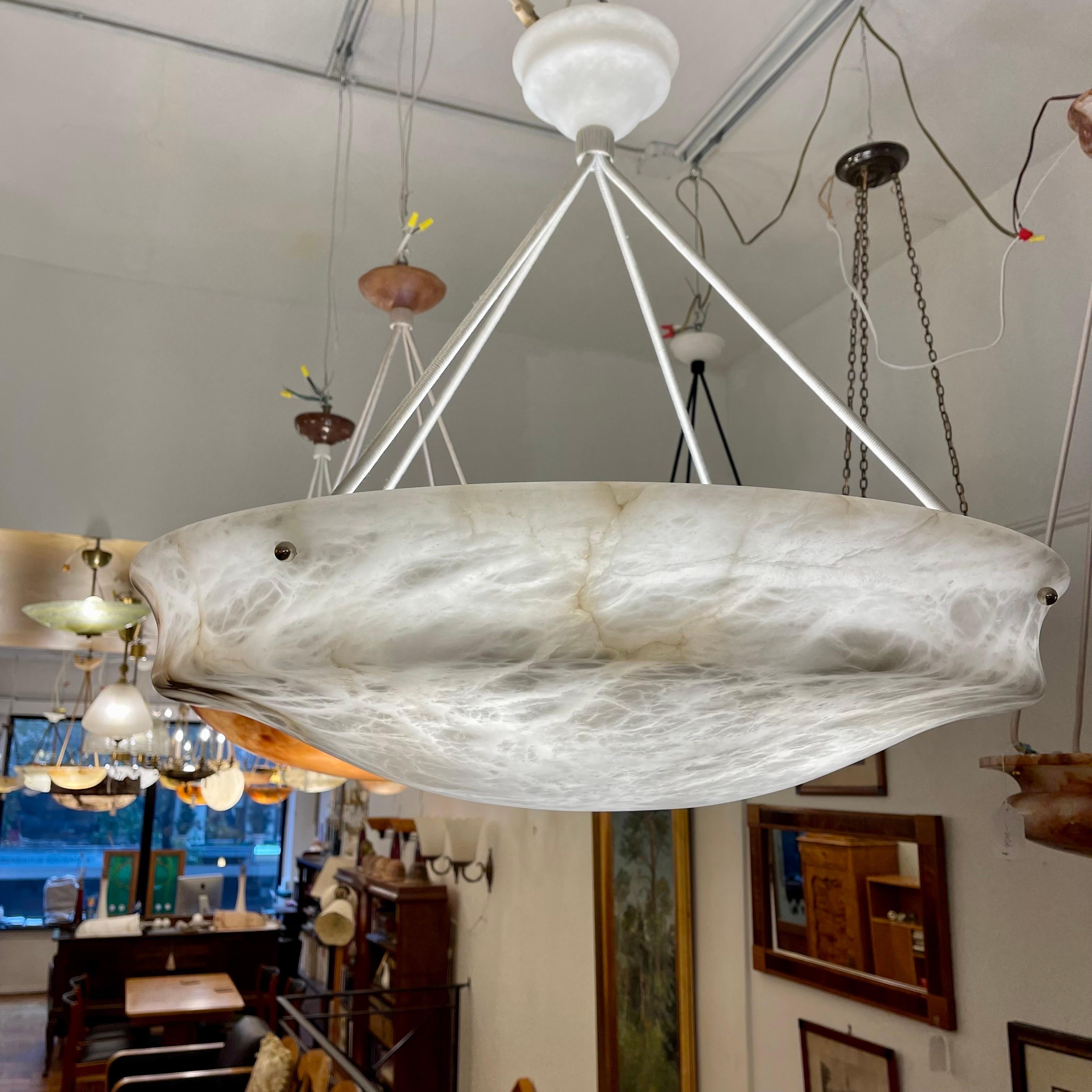 Art Nouveau Alabaster Light Fixture at 1stDibs
