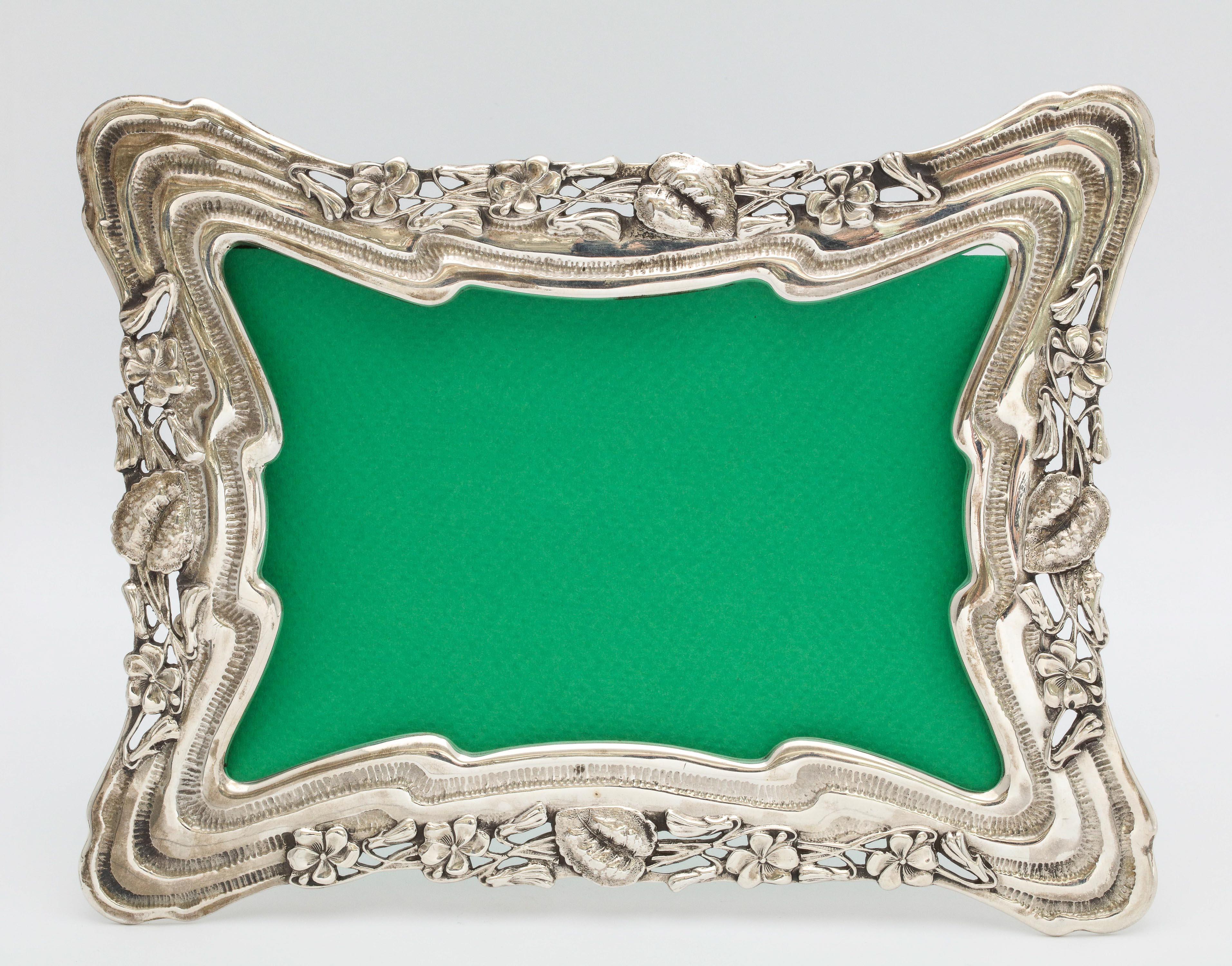 American Art Nouveau All Sterling Silver Picture Frame by Theodore B. Starr
