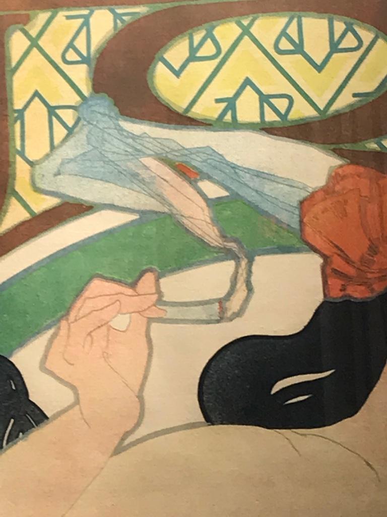 Art Nouveau Alphonse Mucha Cartel original JOB, 1898 en venta 3