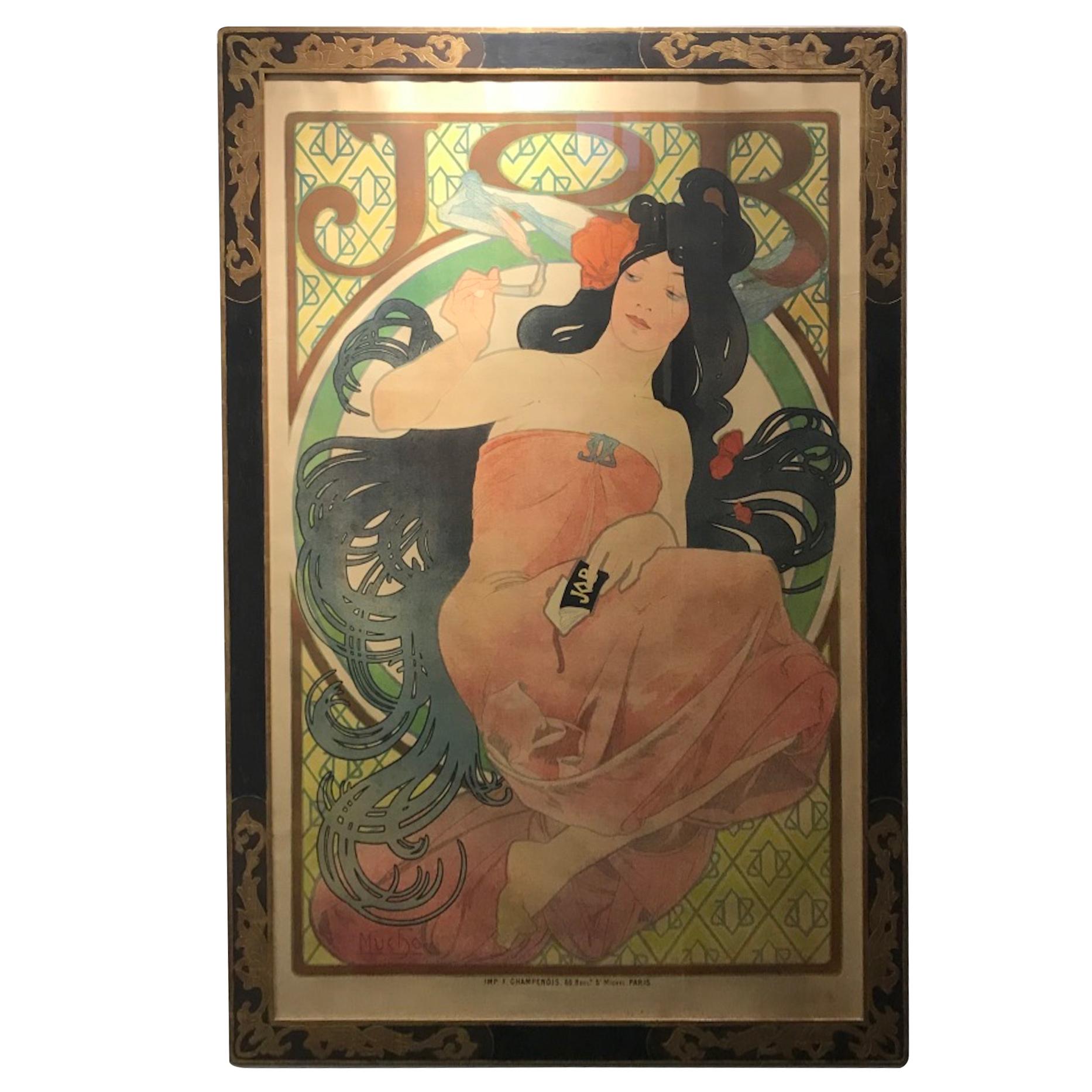 Art Nouveau Alphonse Mucha Original JOB Poster, 1898 For Sale
