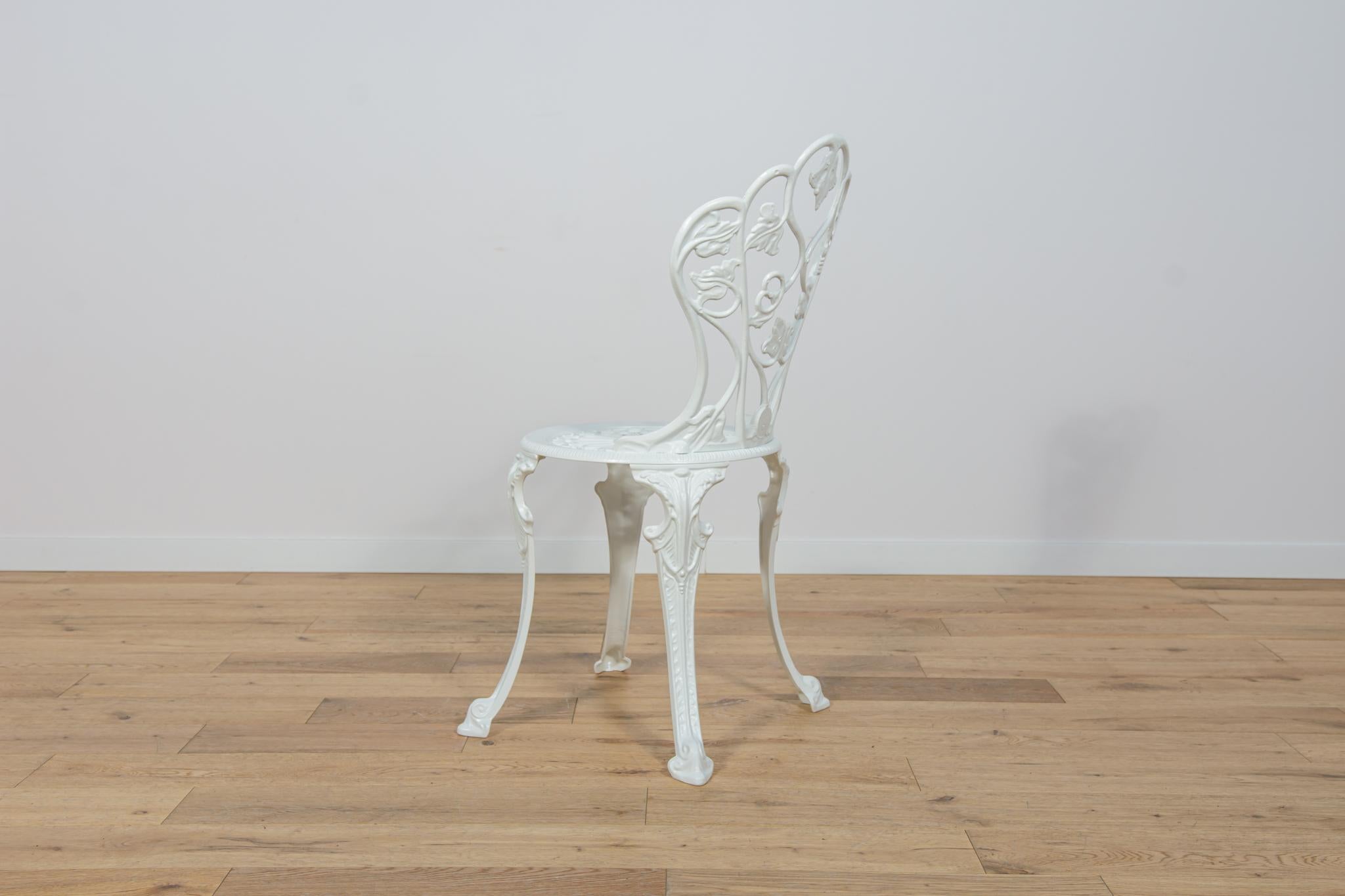Sedie da giardino in alluminio Art Nouveau, anni '50, United Knigdom, set di 5 in vendita 11